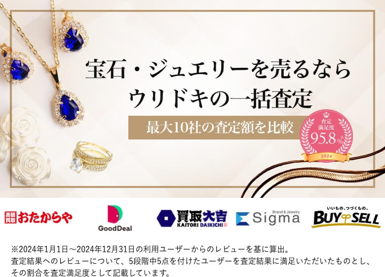 宝石を売るならウリドキの一括査定